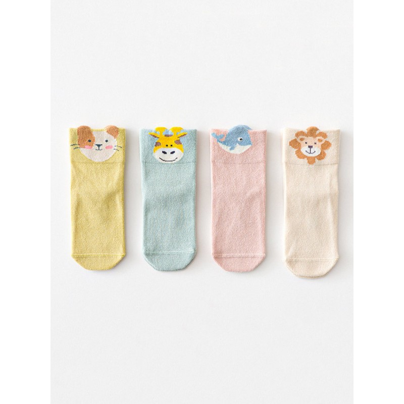 Caramella / Набор детских носков «Зверята-1» в мягкой упаковке, 4 пары