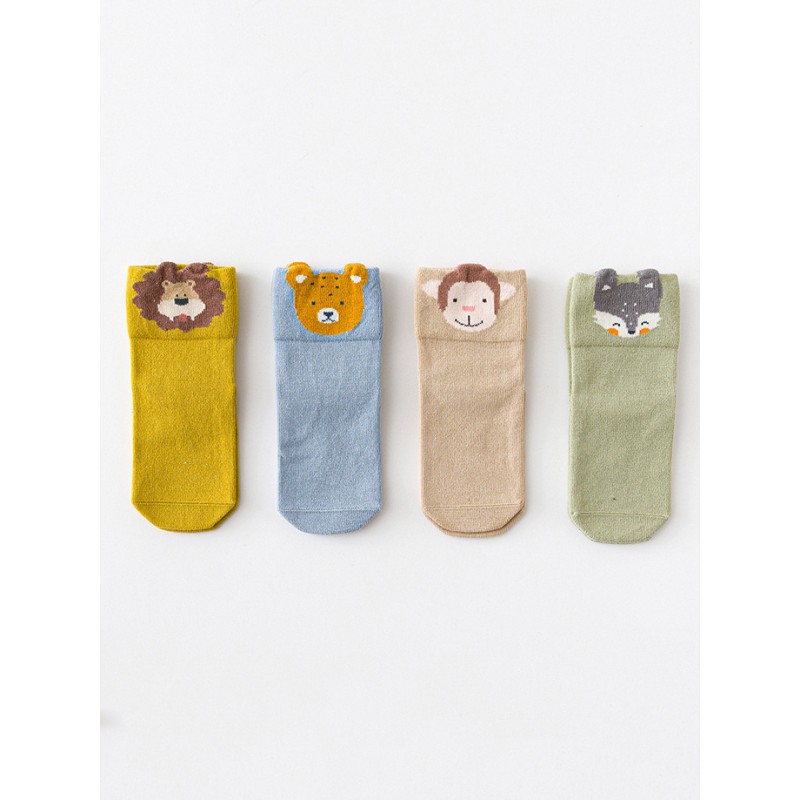 Caramella / Набор детских носков «Зверята-2» в мягкой упаковке, 4 пары