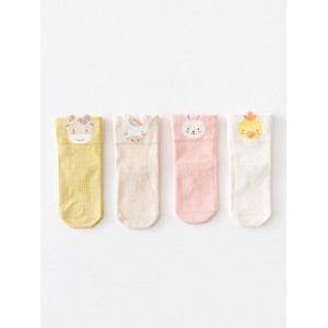 Набор детских носков «Зверята-3» в мягкой упаковке, 4 пары