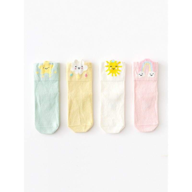 Caramella / Набор детских носков «Погода» в мягкой упаковке, 4 пары