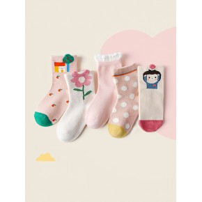 Набор детских носков «Сад» в мягкой упаковке, 5 пар