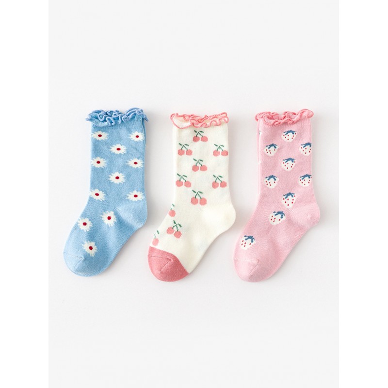 Caramella / Набор детских носков «Ягоды» в мягкой упаковке, 3 пары