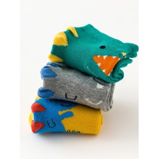 Набор детских носков «Динозаврики» в мягкой упаковке, 3 пары