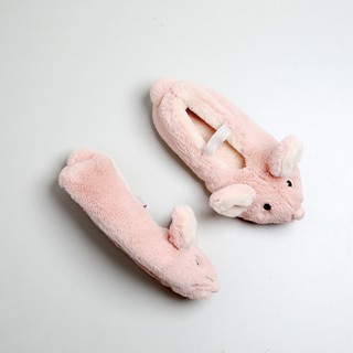 Тапочки детские «Мышки» розовые с задником