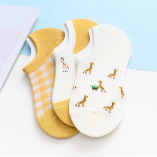 Набор носков «Жирафы» короткие в мягкой упаковке, 3 пары