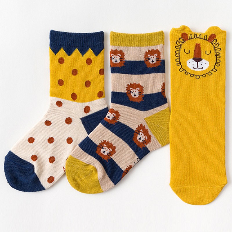 Caramella / Набор детских носков «Львёнок» в мягкой упаковке, 3 пары