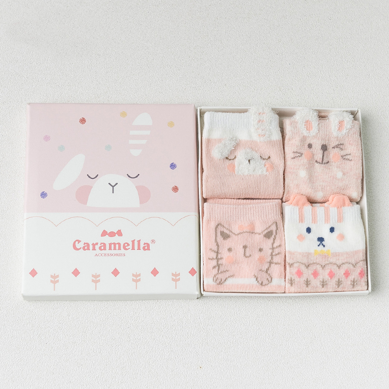 Caramella / Набор детских носков «Спящий зайка», 4 пары