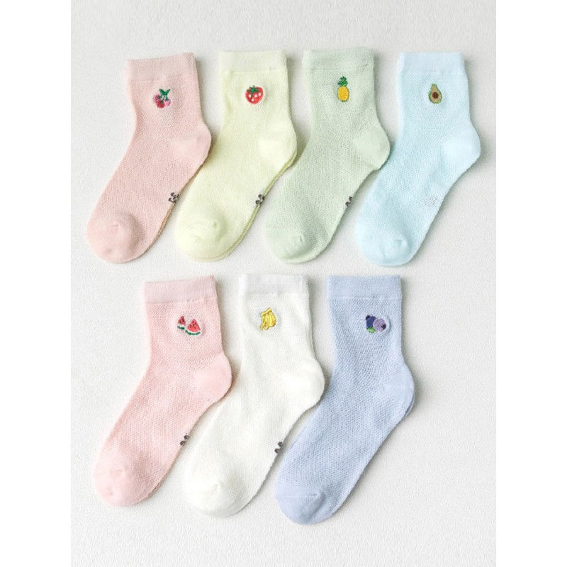 Набор детских носков «Фрукты-2» в мягкой упаковке, 7 пар