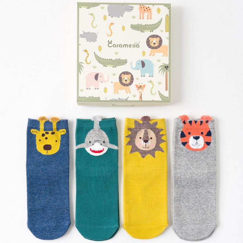 Caramella / Набор детских носков «Джунгли», 4 пары