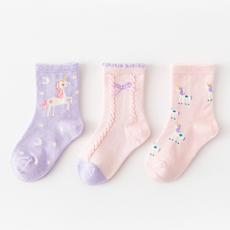 Caramella / Набор детских носков «Звёздный единорог» в мягкой упаковке, 3 пары